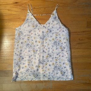 Loft Pink Floral Eyelet Blouse NWT